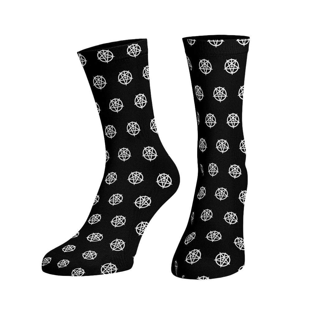 Pentagram Pattern Socks (Black)