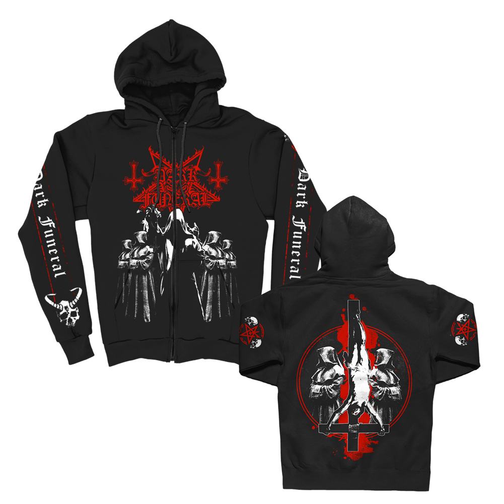 Cloak Crosses Zip Up Hoodie (Black)