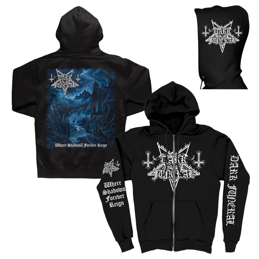 Where Shadows Forever Reign Zip Up Hoodie (Black)