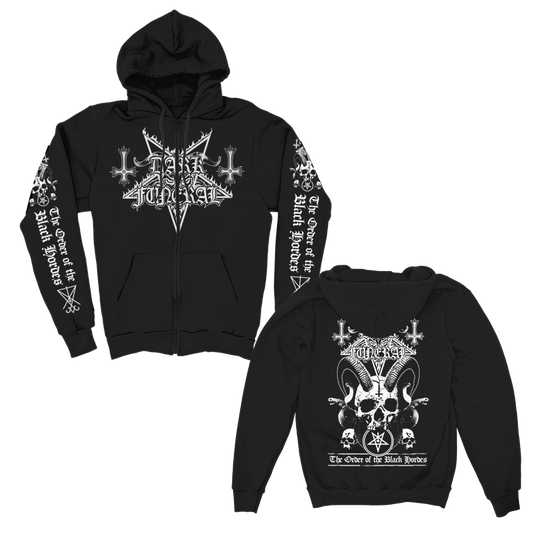 Black Hordes Zip Up Hoodie (Black)